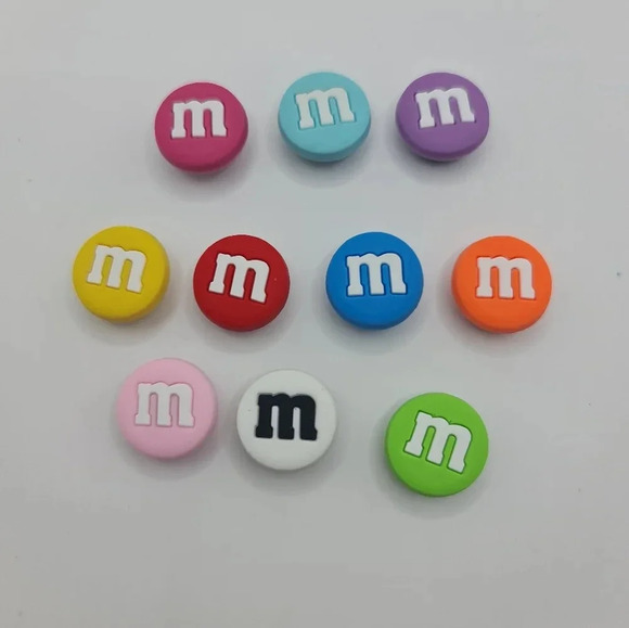 Other - 10 M&M Candy Shoe Charms Silicone Lot for Crocs